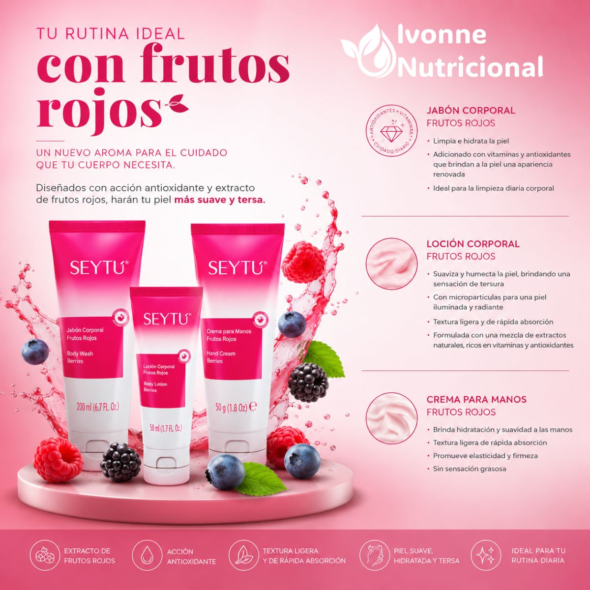 Crema Para Manos Frutos Rojos - Image 2